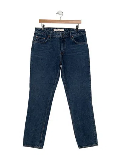 Pre-owned Grlfrnd High-rise Straight Leg Jeans In Blue