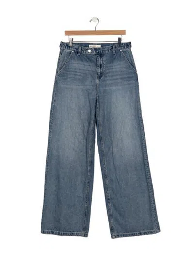 Pre-owned Grlfrnd High-rise Wide Leg Jeans In Blue