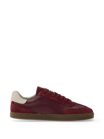 Groundies Panama Suede-panelled Leather Sneakers In Brown