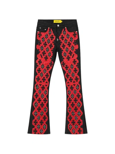Guapi Crimson Relic Waxed-denim Jeans In Black