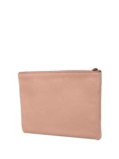 Pre-owned Gucci 2000-2015 Leather Blind For Love Clutch Bag In Pink