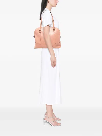 Pre-owned Gucci 2000-2015 Microssima Bree Dome Tote Bag In Pink