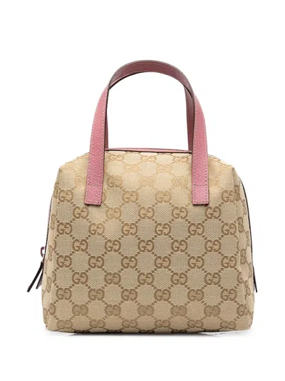Pre-owned Gucci 2000-2015 Mini Gg Canvas Balthus Tofu Bag Handbag In Neutrals
