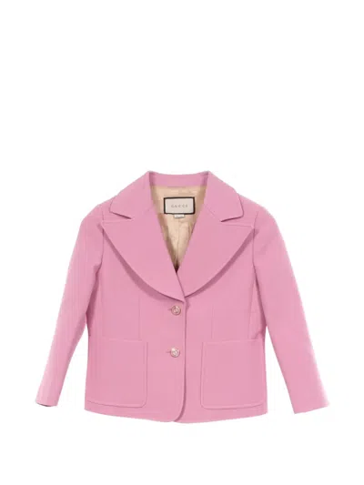 Pre-owned Gucci 2010s Gg Button Jacket In Pink