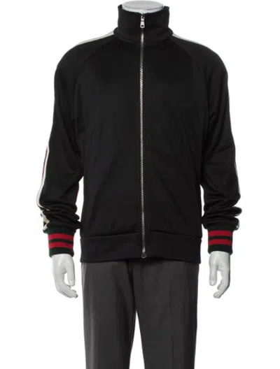 Pre-owned Gucci 2017 Web Accent Bomber Jacket In Black