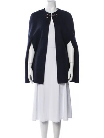 Pre-owned Gucci 2025 Wool Cape In Blue