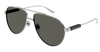 Pre-owned Gucci Authentic  Sunglasses Gg1311s-001 Gumetal W/ Gray Lens 61mm