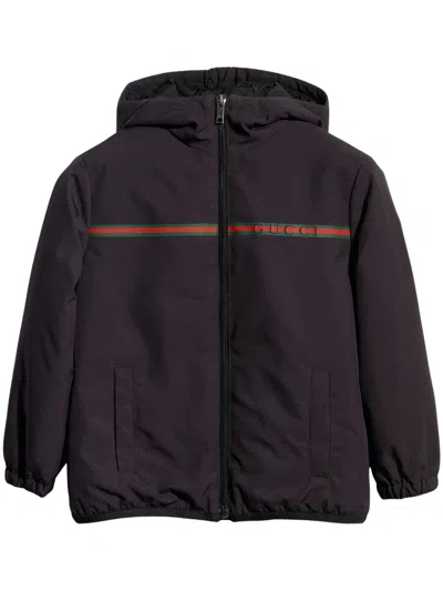 Gucci Boys' 100% Polyester Coat In Brown