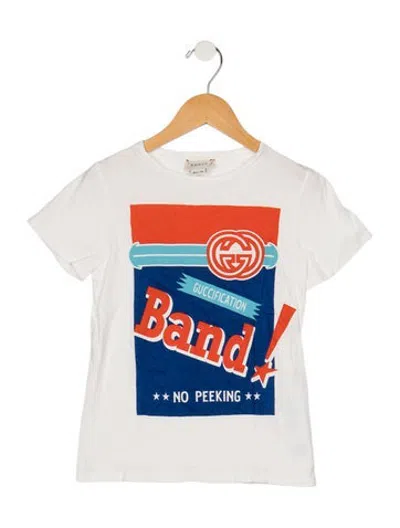 Pre-owned Gucci Kids' Boys' Short Sleeve Top In White