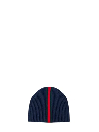 Gucci Boys' Textured Hat In Navy