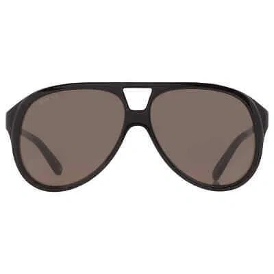 Pre-owned Gucci Brown Pilot Men's Sunglasses Gg1286s 001 59 Gg1286s 001 59
