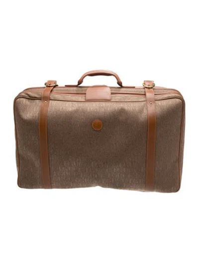 Pre-owned Gucci Canvas Suitcase Vintage In Brown