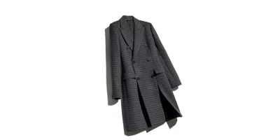 Gucci Checked Coat In Gray
