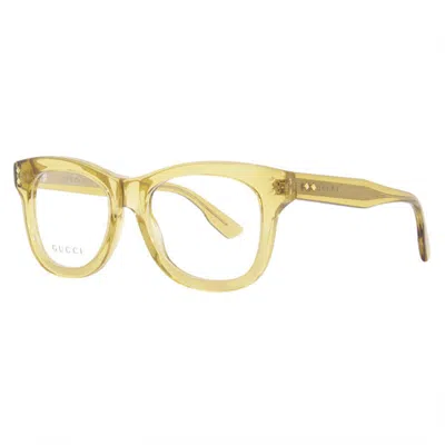 Gucci Clear Transparent Eyeglasses In Yellow