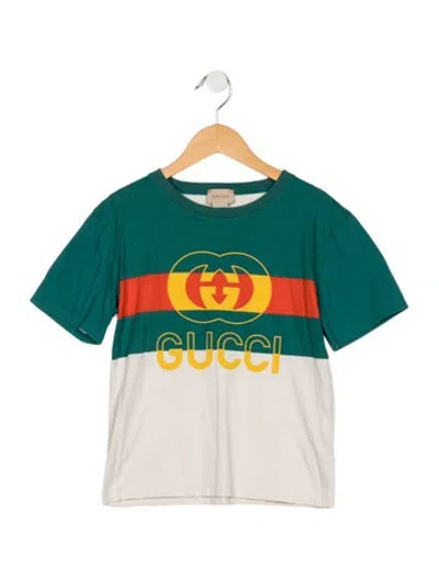 Pre-owned Gucci Kids' Cotton Graphic T-shirt In Green