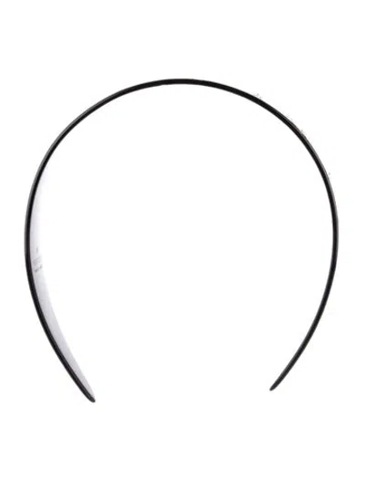 Pre-owned Gucci Crystal Interlocking G Headband. In Black