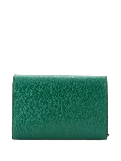 Pre-owned Gucci Dionysus Chain Wallet Leather With Embellished Detail Small Crossbody Bag In Green