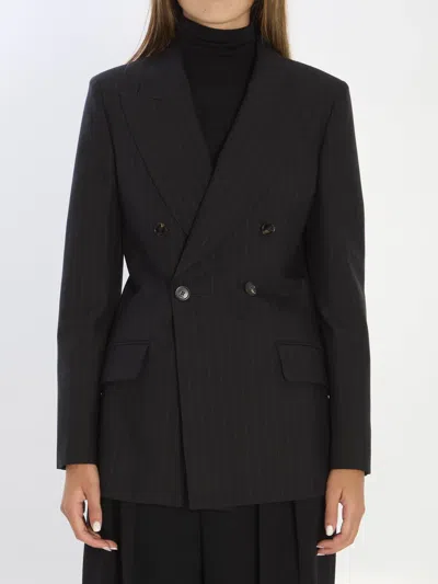 Gucci Embroidered Wool Blazer In Stripped