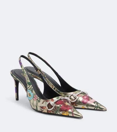 Gucci Flora Slingback Pumps In Multi