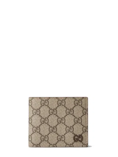 Gucci Gg Canvas Bi-fold Wallet In Brown