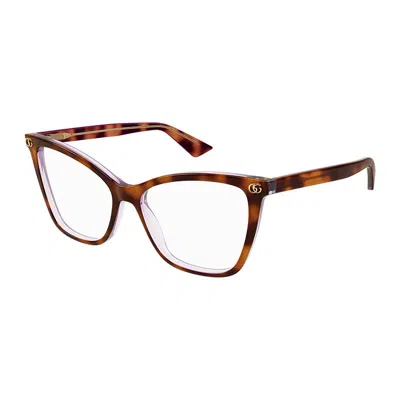 Gucci Gg Classic Medium Frame Eyeglasses With Clear Demo Lenses In Multi