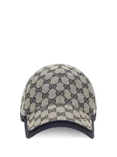 Gucci Gg Cotton Canvas Baseball Hat In Beige