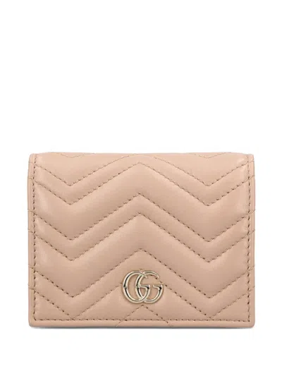 Gucci Gg Marmont Quilted Wallet In Brown