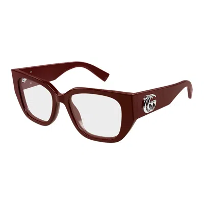 Gucci Gg Mini Eyeglasses In Burgundy
