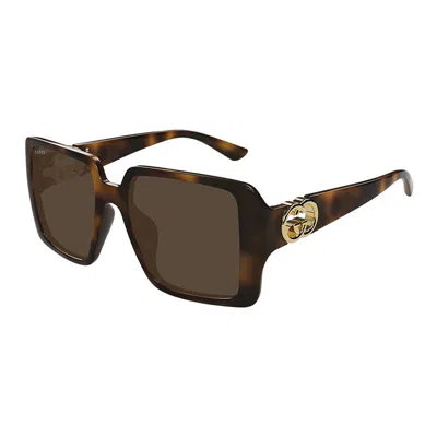 Gucci Gg Mini Havana-style Sunglasses In Brown