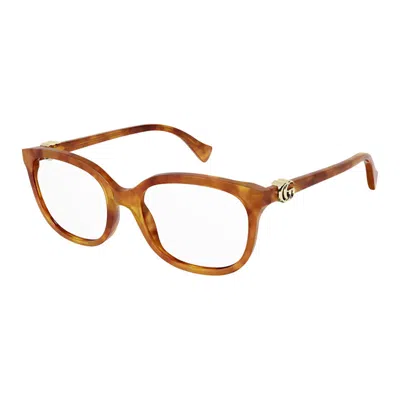 Gucci Gg Mini Light Havana Clear Demo Lenses Eyeglasses In Brown