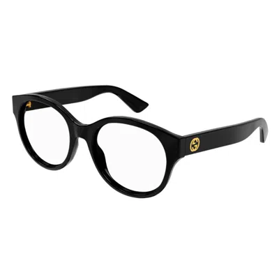 Gucci Gg Mini Shiny Black Eyeglasses With Clear Demo Lens