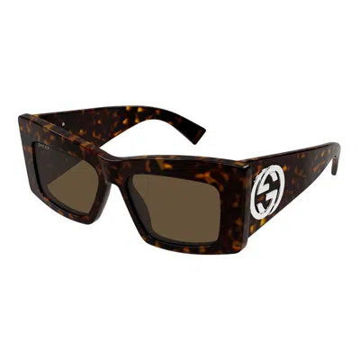 Gucci Gg Mini Sunglasses In Dark Havana In Brown