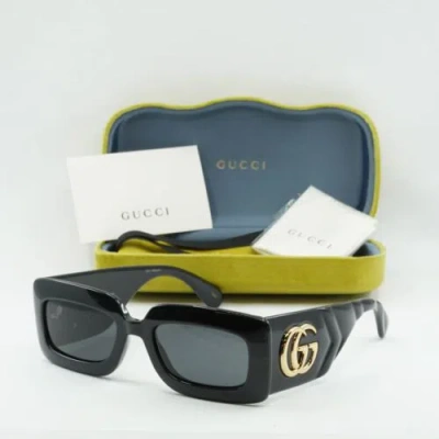 Pre-owned Gucci Gg0811s 001 Black/grey 53-21-145 Sunglasses In Gray