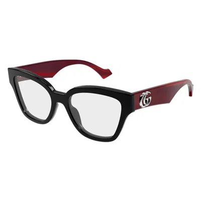 Gucci Gg1424o Shiny Mini Eyeglasses In Black