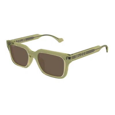 Gucci Gg1732sk Mini Shiny Sunglasses In Green