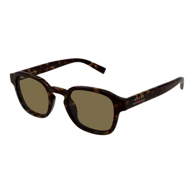 Gucci Gg2106s Mini Sunglasses In Dark Havana In Green