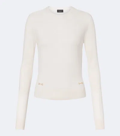Gucci Horsebit Wool Sweater In White
