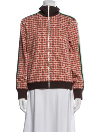 Pre-owned Gucci Houndstooth Print Bomber Jacket In Multicolor