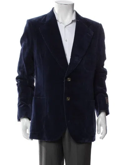Pre-owned Gucci Interlocking G Logo Sport Coat In Blue