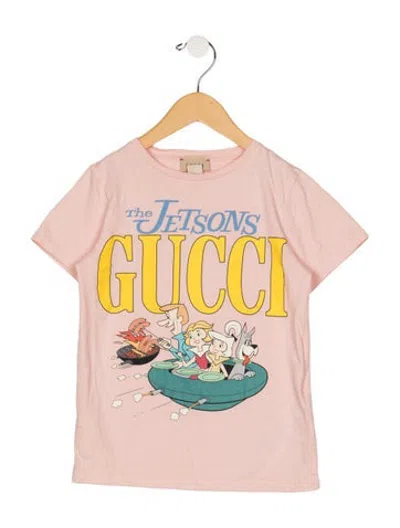 Pre-owned Gucci Kid Girl's Graphic Shirt In Pink