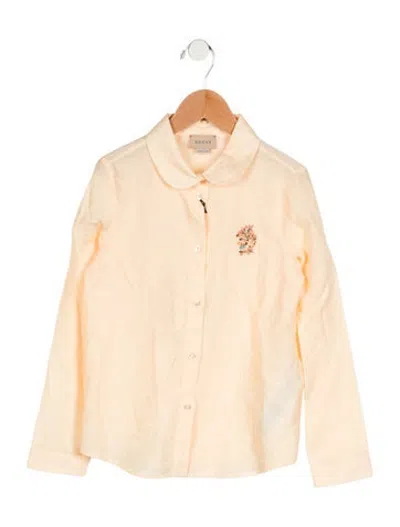 Pre-owned Gucci Kids Boys Button Up Shirt W/tags In Orange