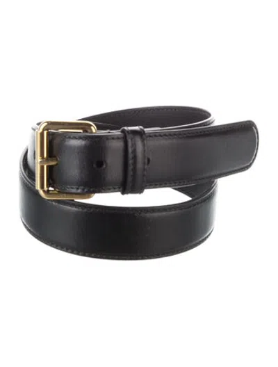 Pre-owned Gucci Kids' Leather Belt In Black