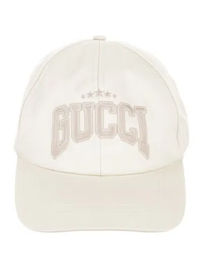 Pre-owned Gucci Logo Embroidered Baseball Cap In Neutrals