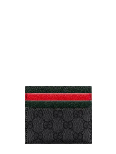Gucci Men's Cotton-linen Wallet In Black