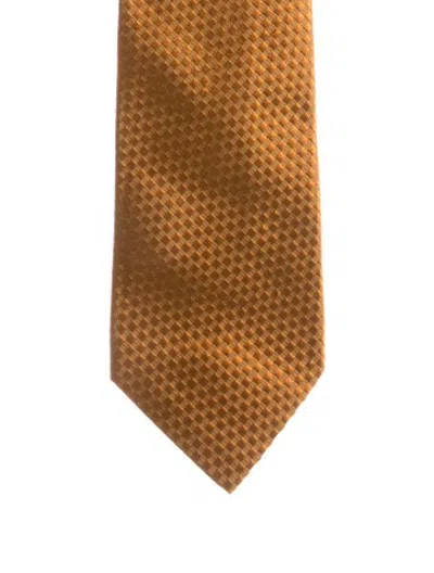 Pre-owned Gucci Men's Silk Tie In Yellow