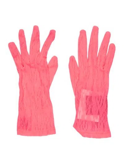 Pre-owned Gucci Mesh Gloves In Pink