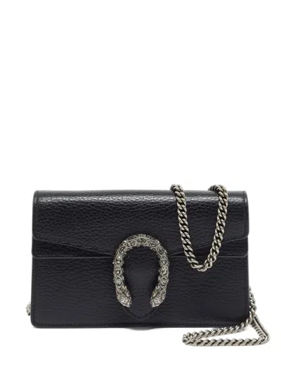 Pre-owned Gucci Mini Dionysus Super Shoulder Bag In Black