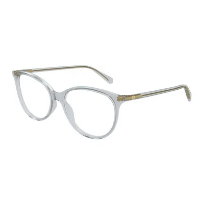 Gucci Mini Transparent Grey Eyeglasses With Clear Demo Lens In Gray