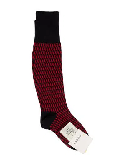 Pre-owned Gucci Multicolor Knit Socks W/tags In Red