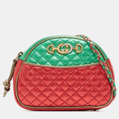 Pre-owned Gucci Multicolor Quilted Leather Mini Trapuntata Crossbody Bag